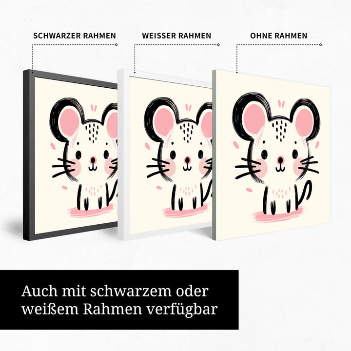 Mimi, die Malermeister-Maus – Baby-Kinder-Wandbild MIXPIX – Tiermotiv Maus als Illustration