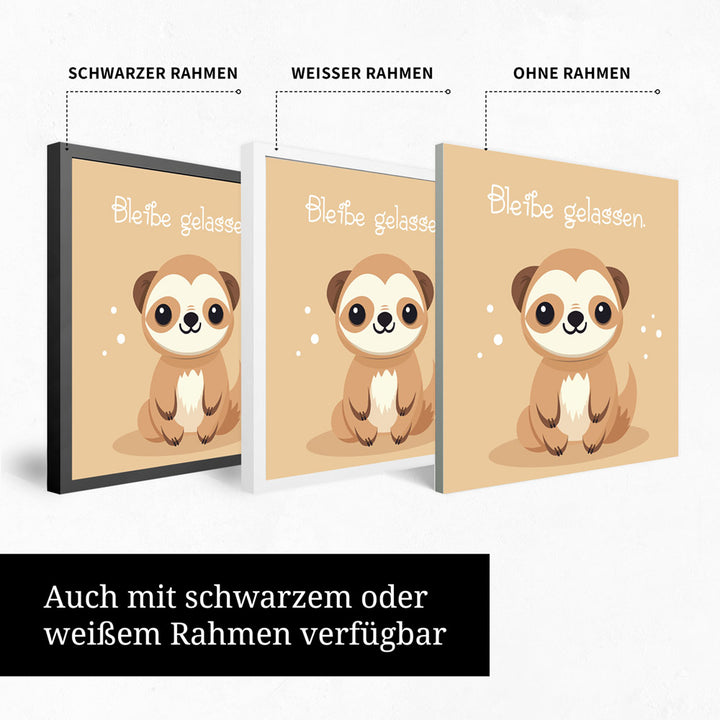 Fabian, der flauschige Faulpelz – Baby-Kinder-Wandbild MIXPIX – Tiermotiv Faultier im Cartoon-Design