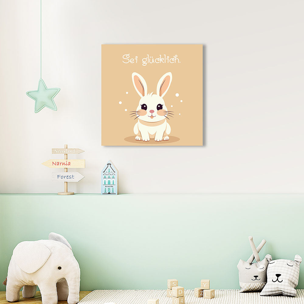 Mixpix Wandbild für Kinderzimmer Dekoration Tiermotiv Hase