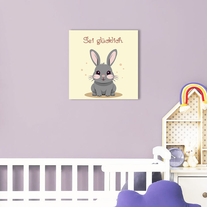 Mixpix Wandbild für Kinderzimmer Dekoration Tierbild Hase