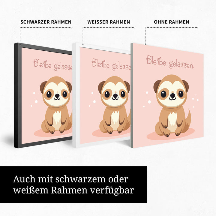 Fabian, der flauschige Faulpelz – Baby-Kinder-Wandbild MIXPIX – Tiermotiv Faultier im Cartoon-Design