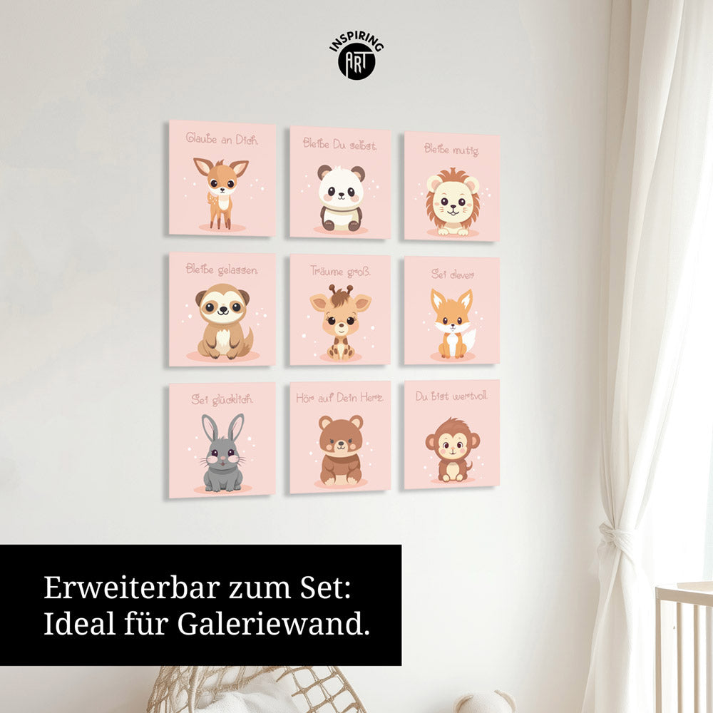 Rudi, das Sternenreh – Baby-Kinder-Wandbild MIXPIX – Tiermotiv Reh im Cartoon Design
