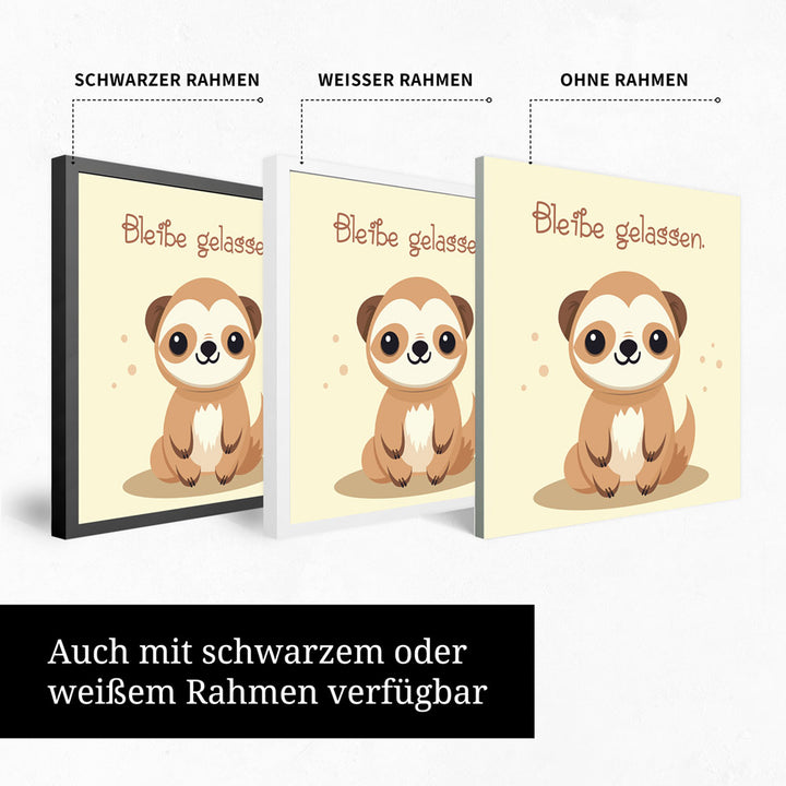Fabian, der flauschige Faulpelz – Baby-Kinder-Wandbild MIXPIX – Tiermotiv Faultier im Cartoon-Design
