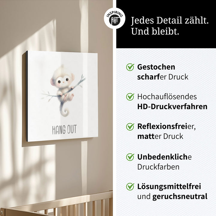 Max, der muntere Kletteraffe – Baby-Kinder-Wandbild MIXPIX – Tiermotiv Affe