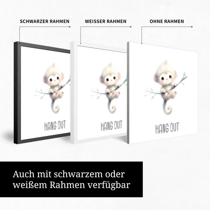 Max, der muntere Kletteraffe – Baby-Kinder-Wandbild MIXPIX – Tiermotiv Affe