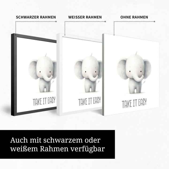 Magnus, der kichernde Rüsselwicht – Baby-Kinder-Wandbild MIXPIX – Tiermotiv Elefant