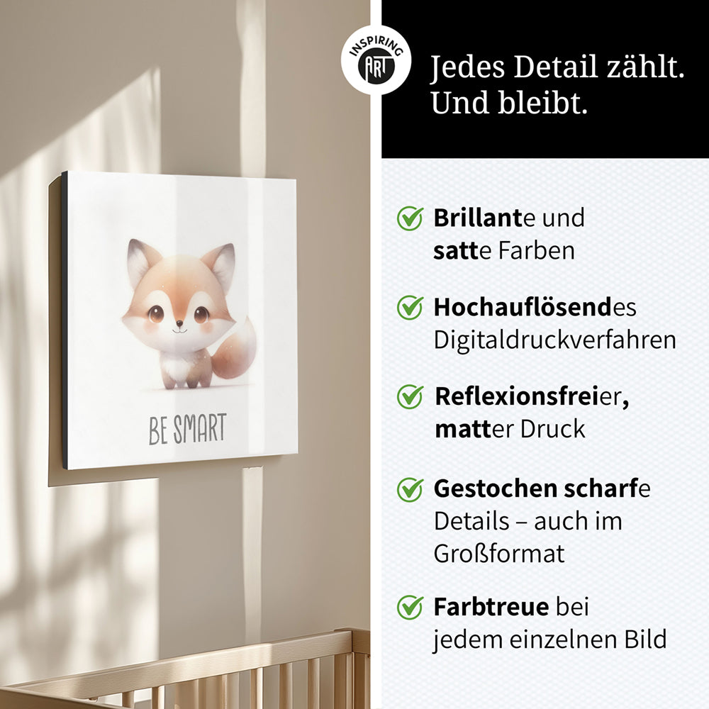 Finn, der Fuchspfiffikus – Baby-Kinder-Wandbild MIXPIX – Tiermotiv Fuchs