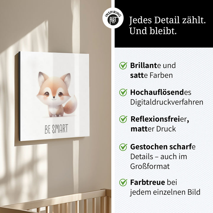 Finn, der Fuchspfiffikus – Baby-Kinder-Wandbild MIXPIX – Tiermotiv Fuchs