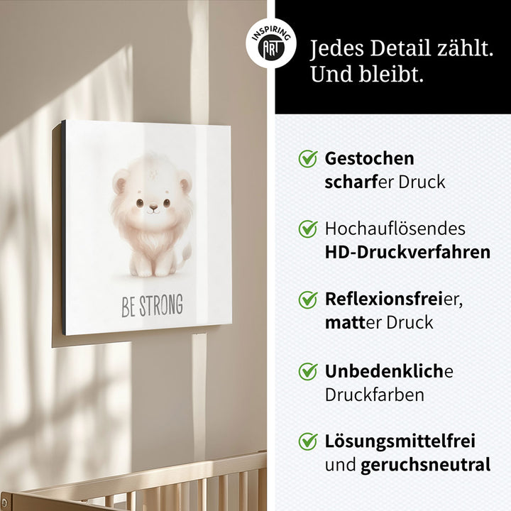 Leo Löwenmut – Baby-Kinder-Wandbild MIXPIX – Tiermotiv Löwe
