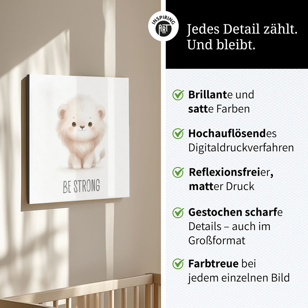 Leo Löwenmut – Baby-Kinder-Wandbild MIXPIX – Tiermotiv Löwe