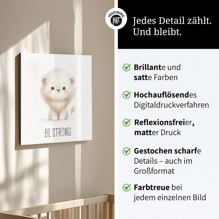 Leo Löwenmut – Baby-Kinder-Wandbild MIXPIX – Tiermotiv Löwe