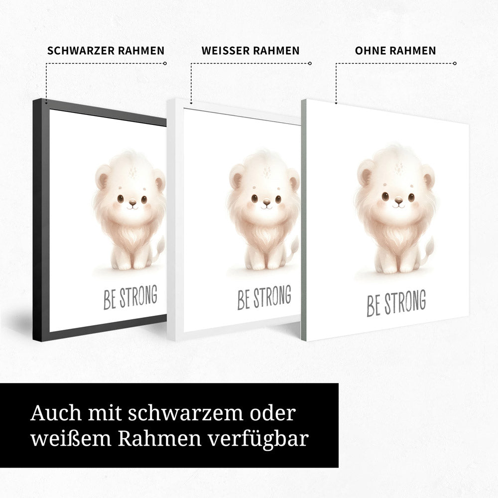 Leo Löwenmut – Baby-Kinder-Wandbild MIXPIX – Tiermotiv Löwe
