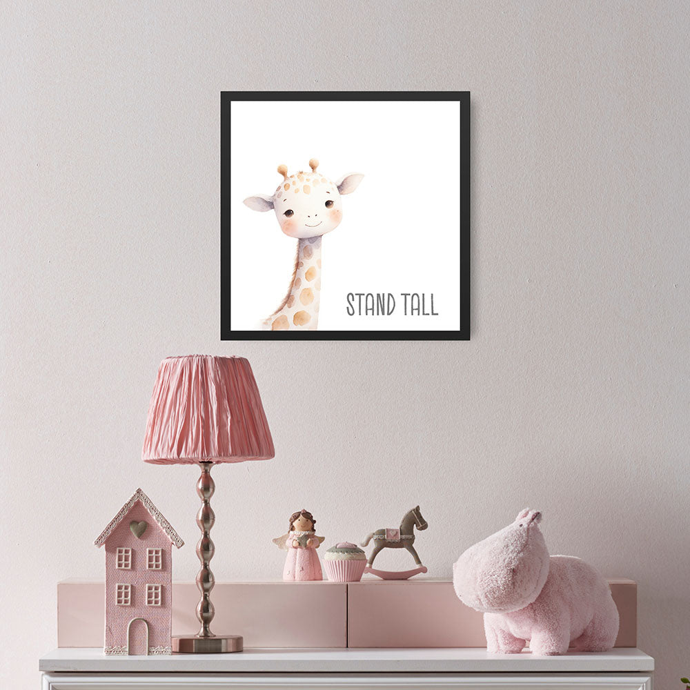 Gina, die Gipfelstürmerin – Baby-Kinder-Wandbild MIXPIX – Tiermotiv Giraffe