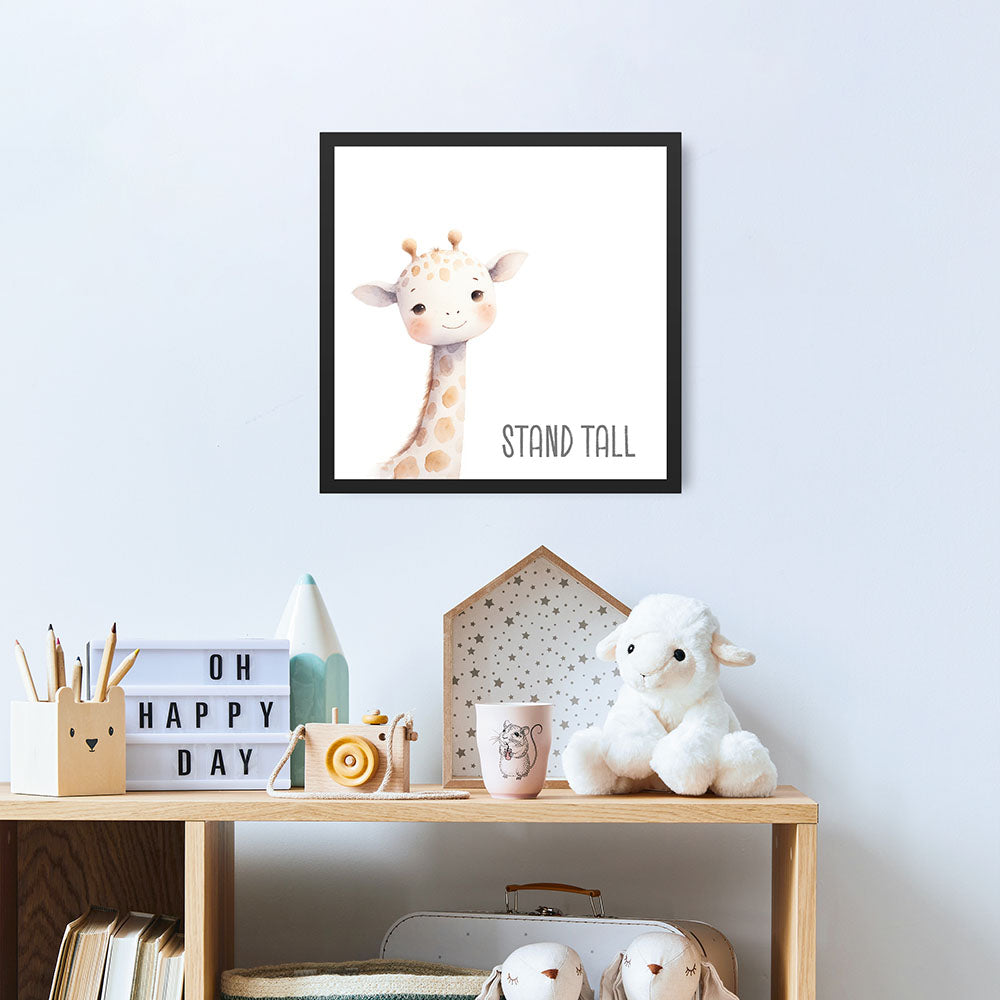 Gina, die Gipfelstürmerin – Baby-Kinder-Wandbild MIXPIX – Tiermotiv Giraffe