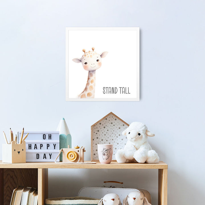 Gina, die Gipfelstürmerin – Baby-Kinder-Wandbild MIXPIX – Tiermotiv Giraffe