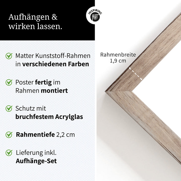 Poster: Tierporträt Tiger "Raja" in Schwarz-Weiß