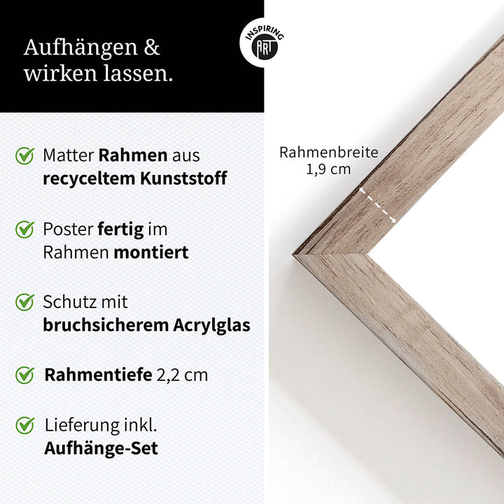 "Mom-Wow" - Poster in Weiß-Schwarz