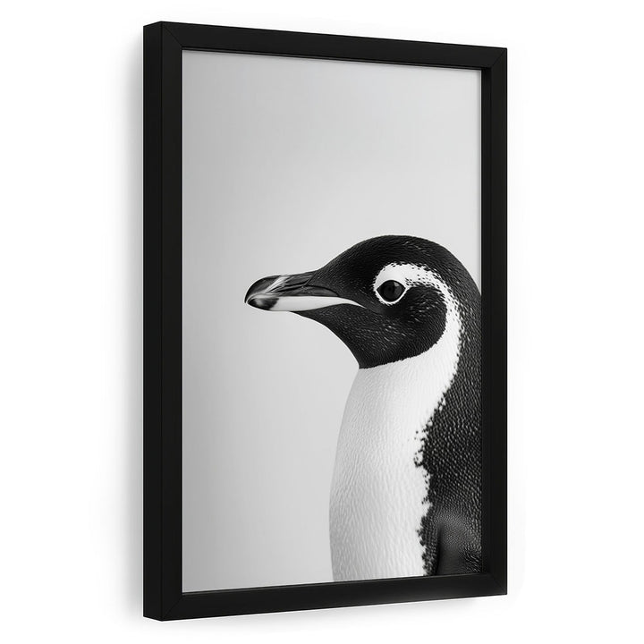 Pinguin Poster mit Rahmen Schwarz Weiß