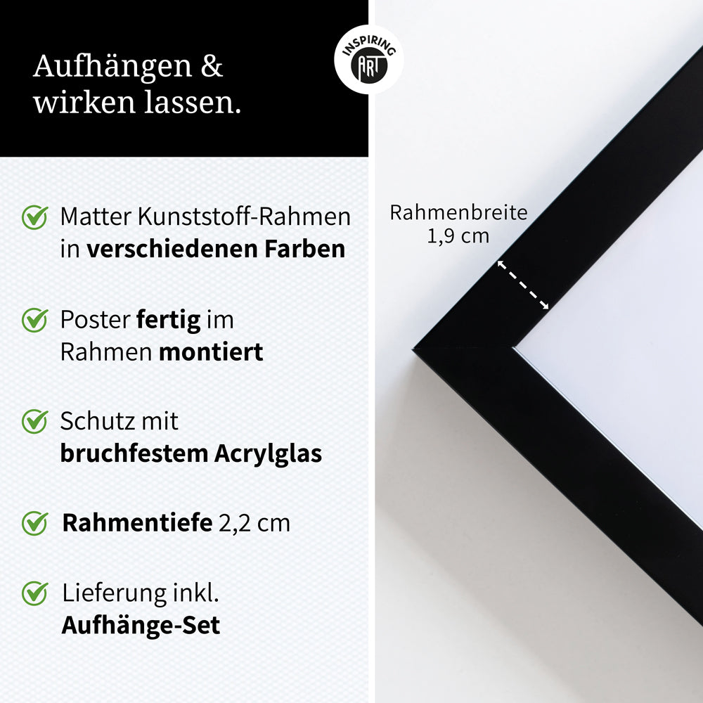 Poster: Tierporträt Reh "Hazel" in Schwarz-Weiß