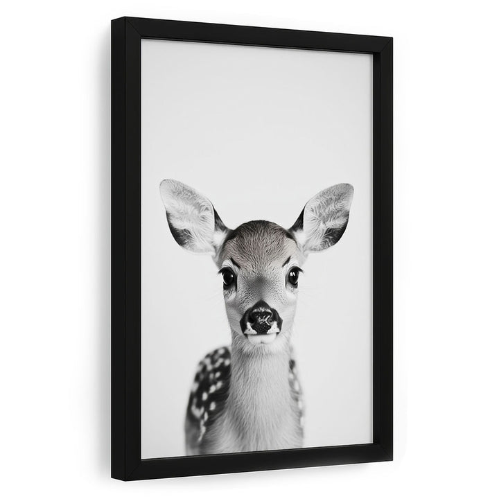 Reh Poster mit Rahmen Schwarz Weiß 
