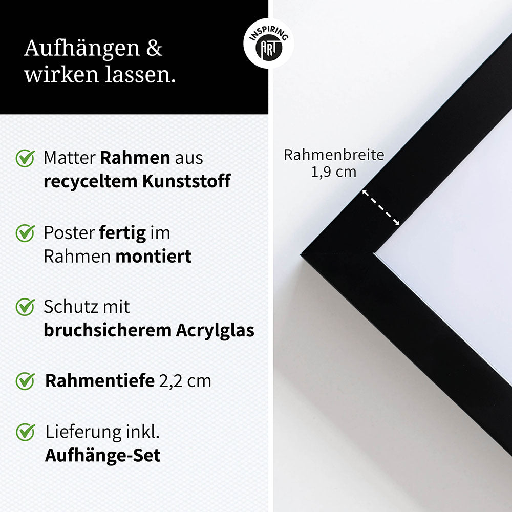 "Mom you are wow" - Poster in Schwarz-Weiß