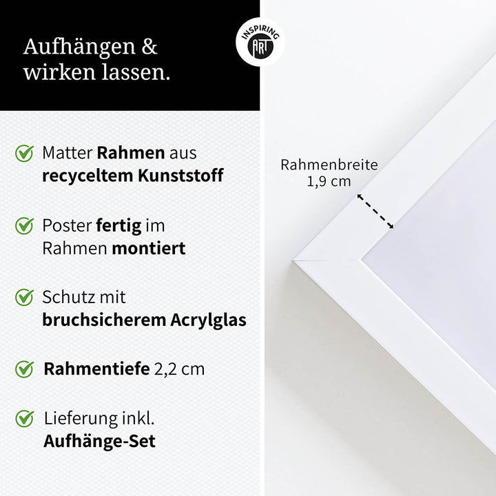 Poster: Tierporträt Reh "Hazel" in Schwarz-Weiß