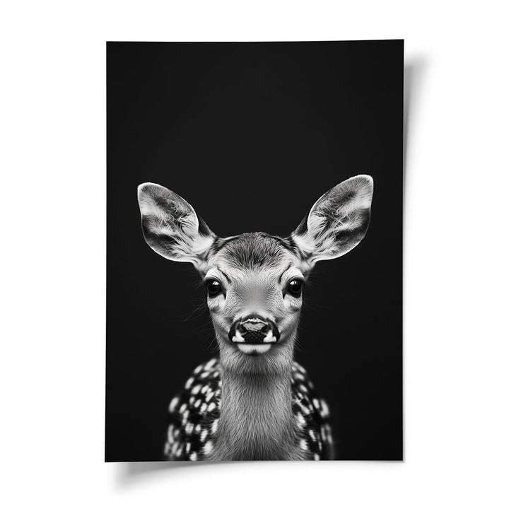 Poster Reh Schwarz Weiß