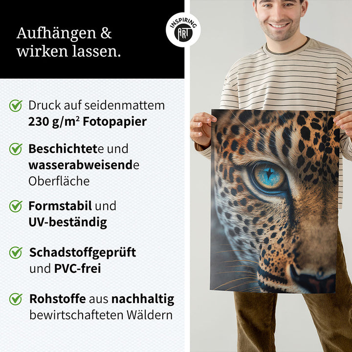 Poster mit Leopard Motiv