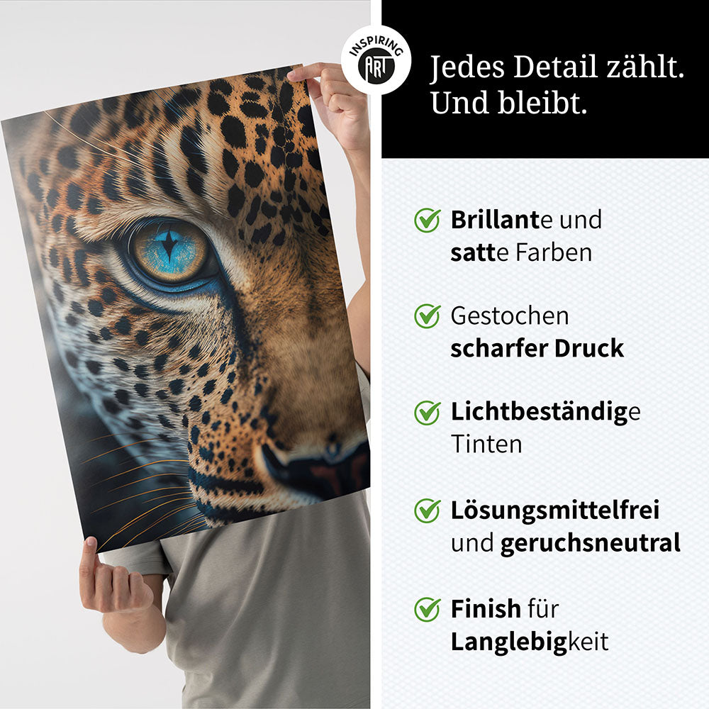 Wandbild mit Leopard Motiv