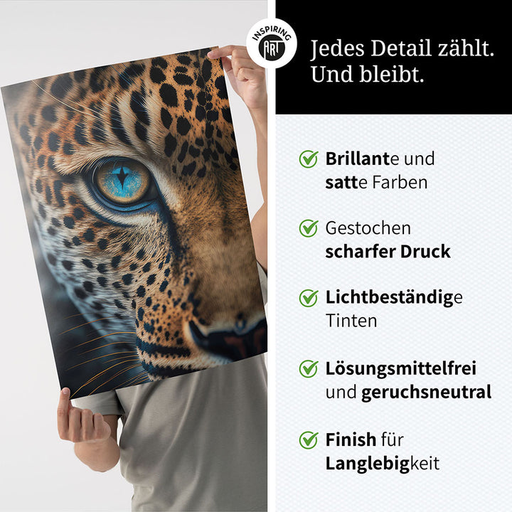 Wandbild mit Leopard Motiv