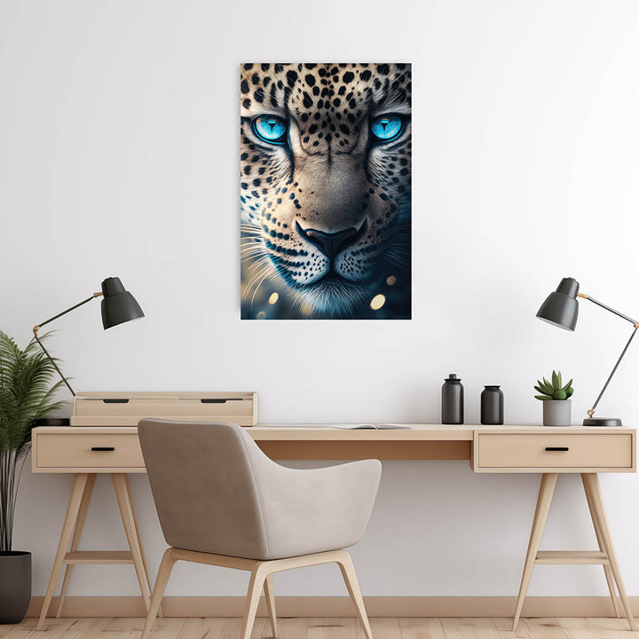 Leopard Wildness - Leoparden Wandbild - Poster 230 g/m² seidenmatt ohne Rahmen - Tiermotiv im Hochformat