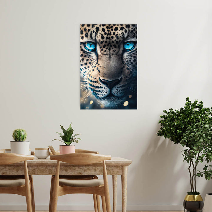 Leopard Wildness - Leoparden Wandbild - Poster 230 g/m² seidenmatt ohne Rahmen - Tiermotiv im Hochformat