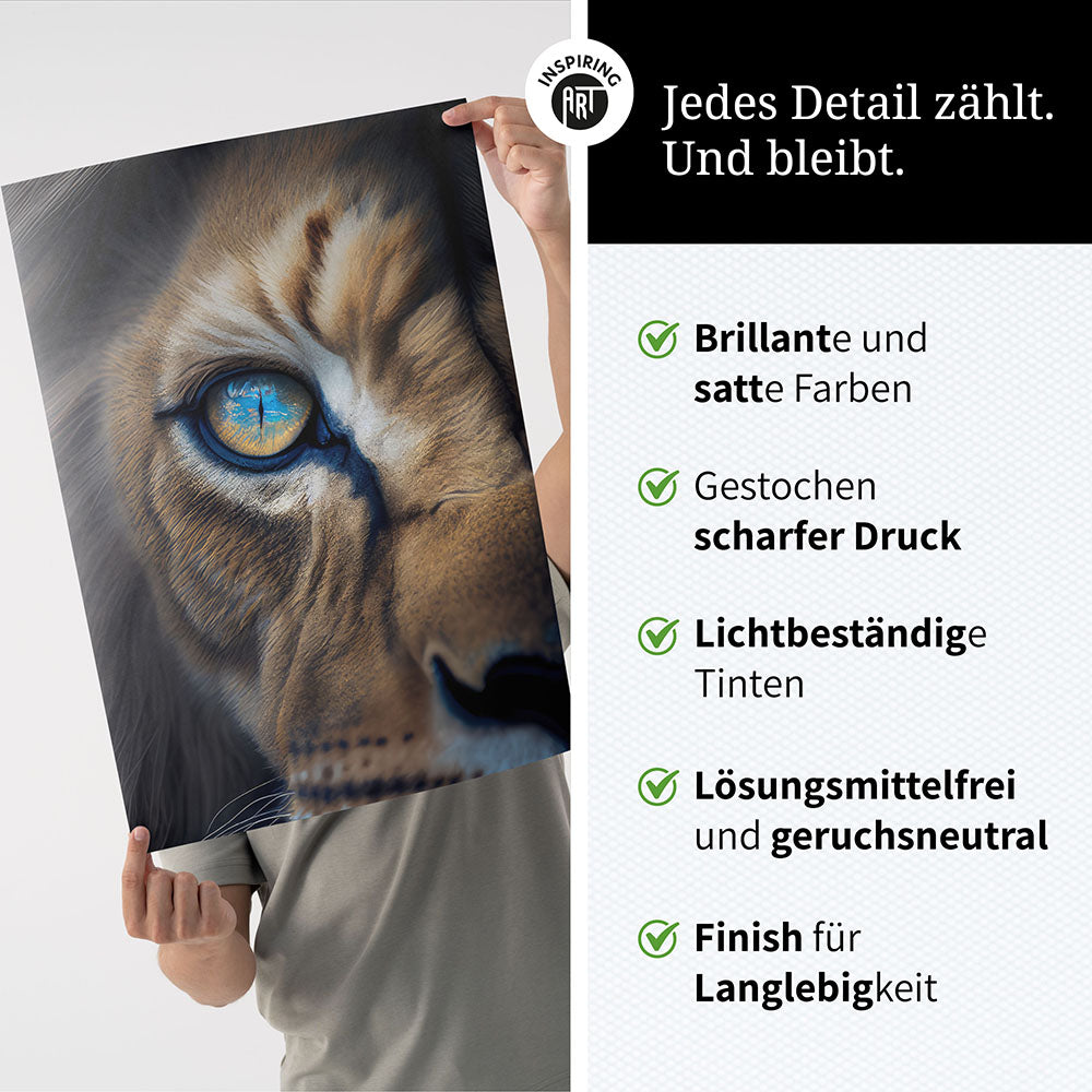 Poster Wandbild Raubtier Löwe