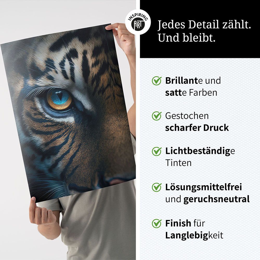Poster Wandbild Raubtier Tiger