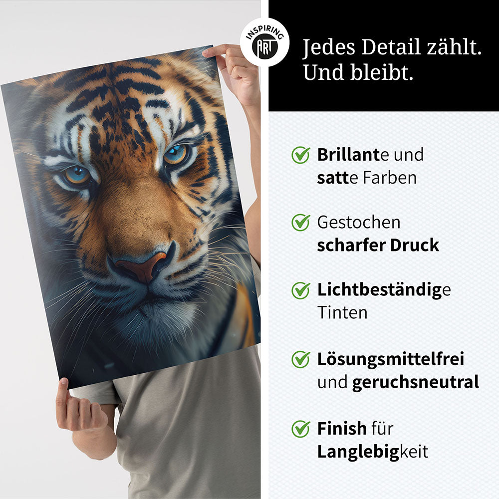 Poster Wandbild Raubtier Tiger