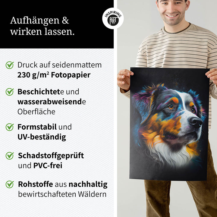 Australian Shepherd Hundeposter 