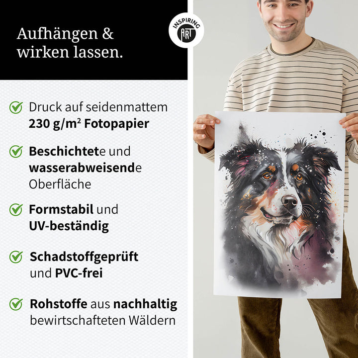 Australian Shepherd Hundeposter 