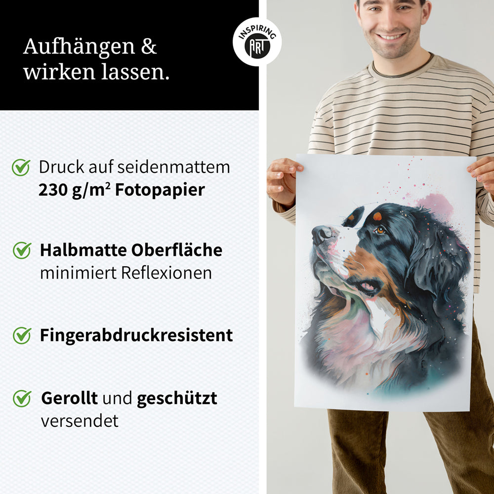 Berner Sennenhund Hundeposter 