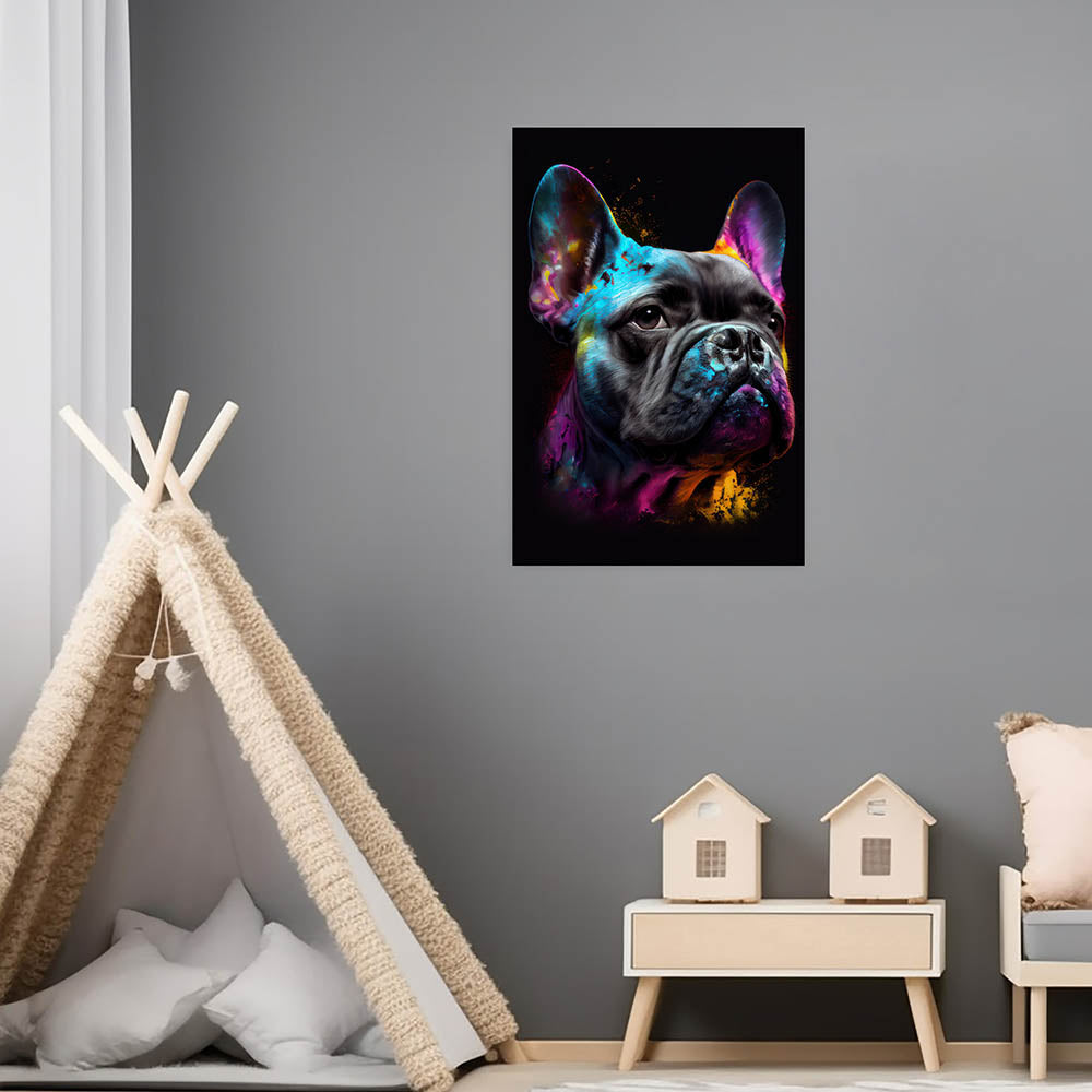 Französische Bulldogge Hundeposter 