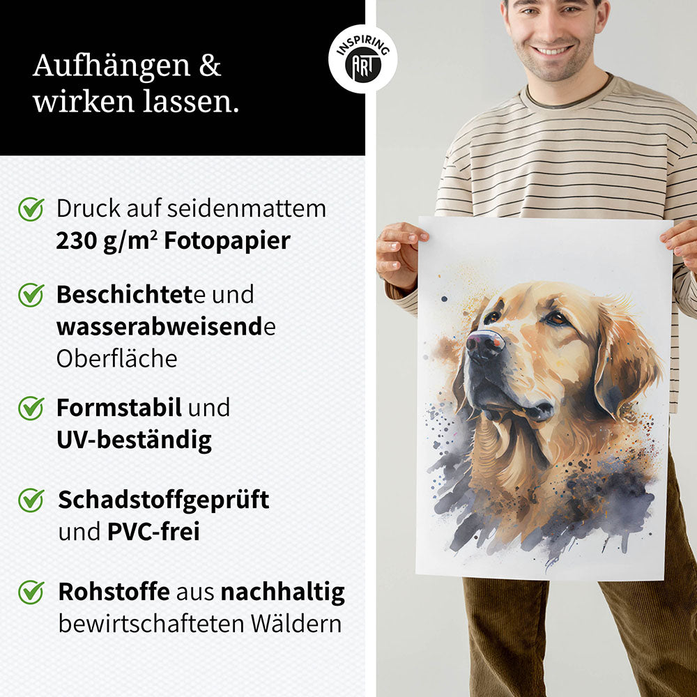 Golden Retriever Hundeposter 