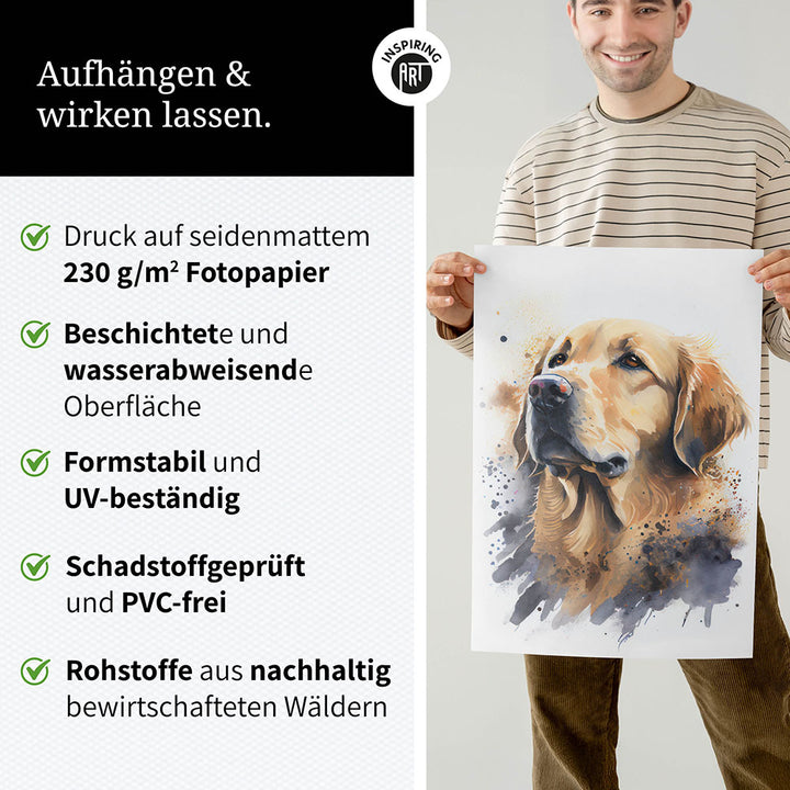 Golden Retriever Hundeposter 