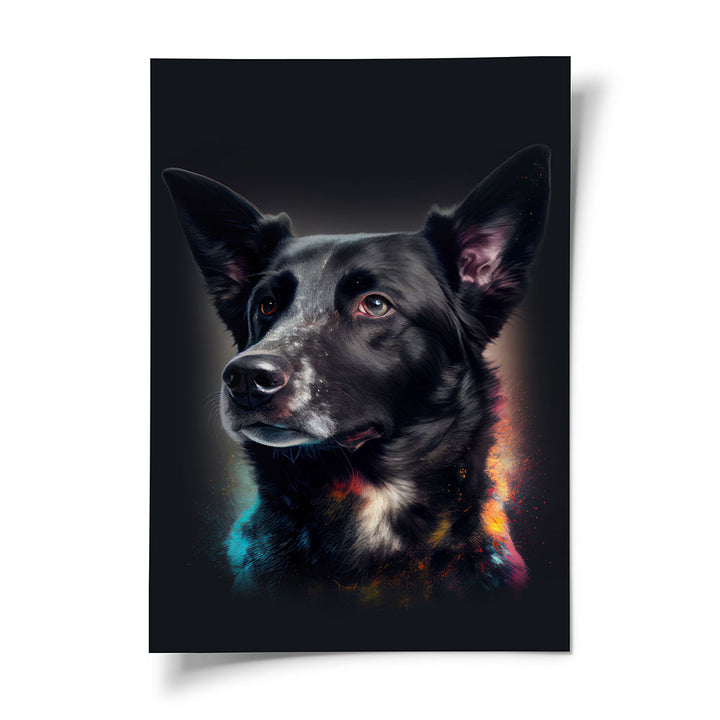 Hundeposter Labrador Australian Shephard Mix
