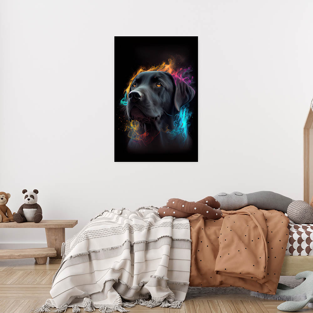 Labrador Wandbild Wasserfarben