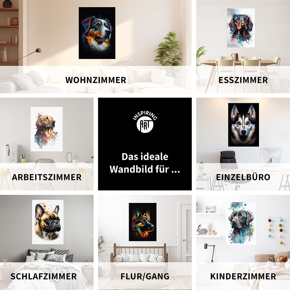 Hundeposter in verschiedenen Größen