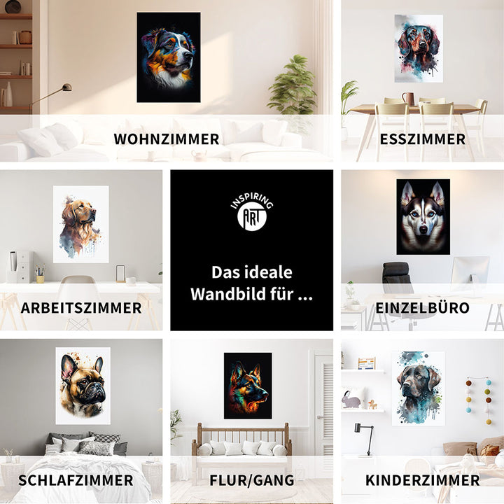 Hundeposter in verschiedenen Größen