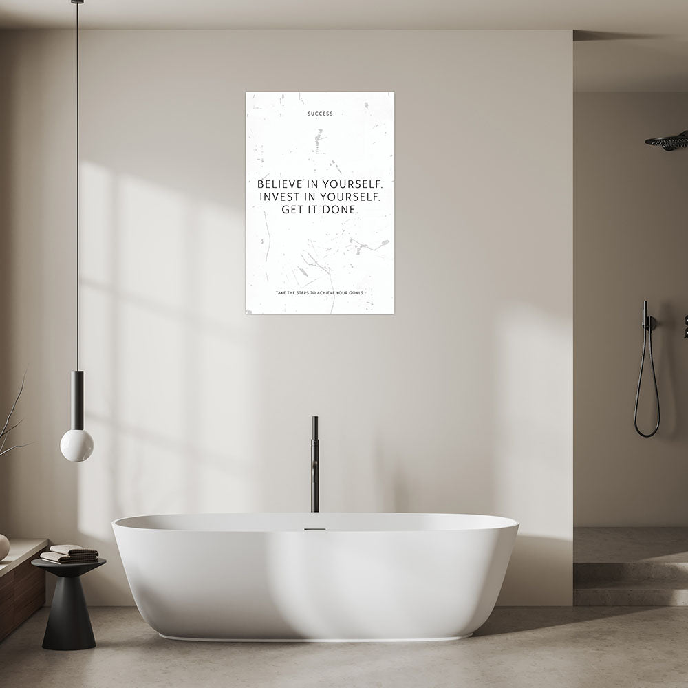 Poster Wandbild Motivation Spruch Badezimmer