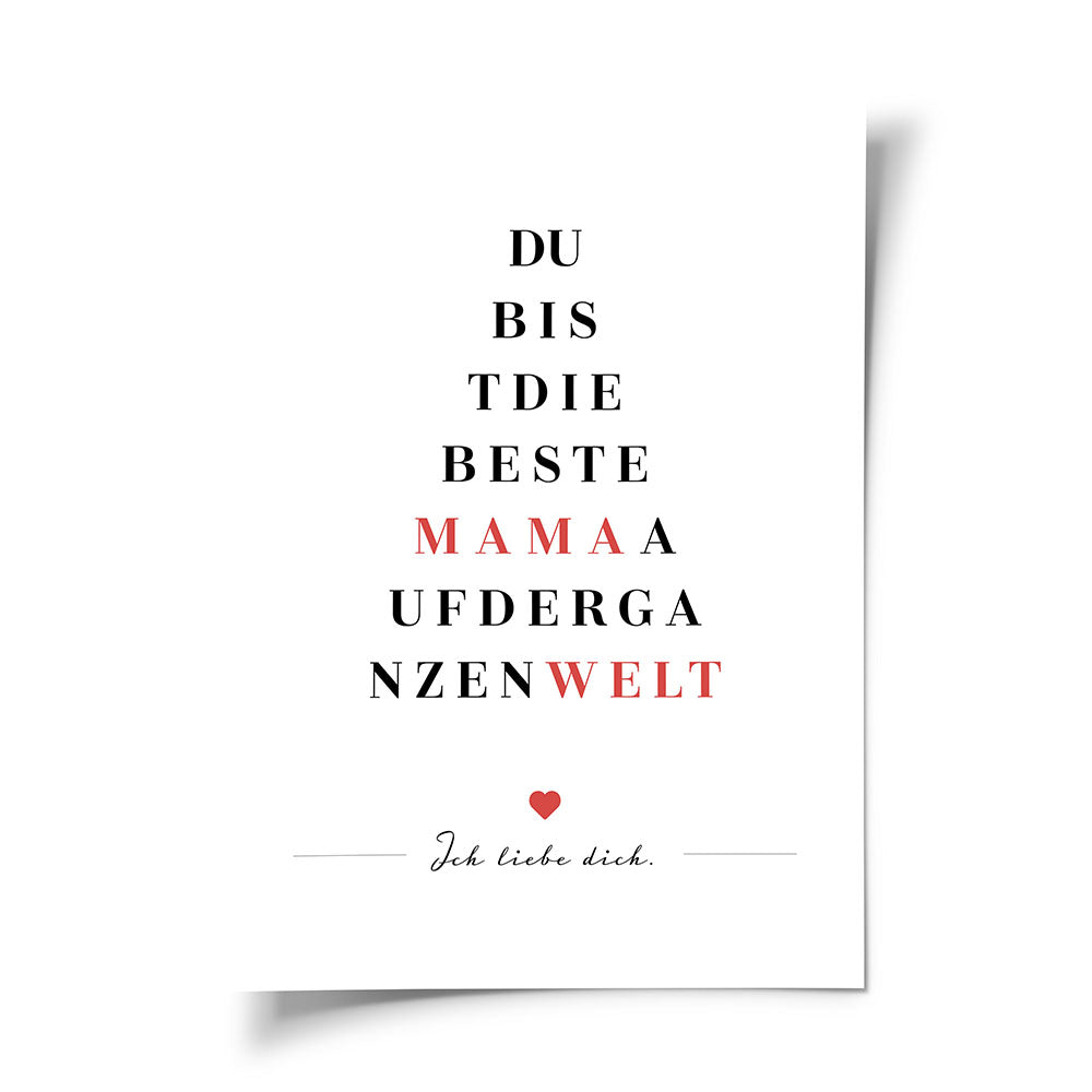 Poster Mama Geschenk 