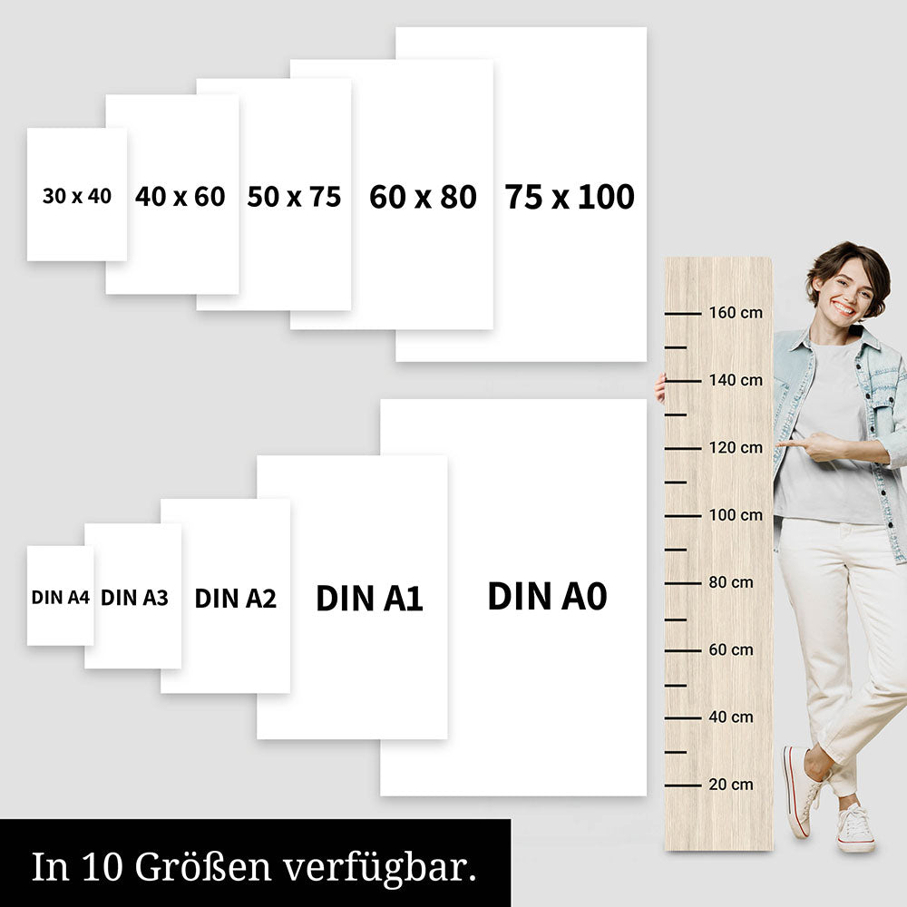 "Mom-Wow" - Poster in Weiß-Schwarz