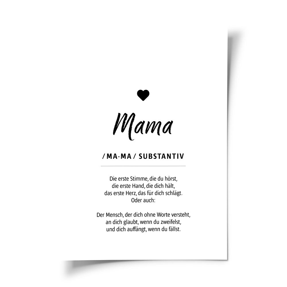 Wandposter Mama Geschenk