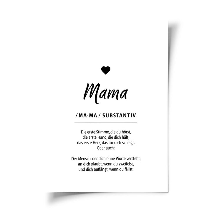 Wandposter Mama Geschenk